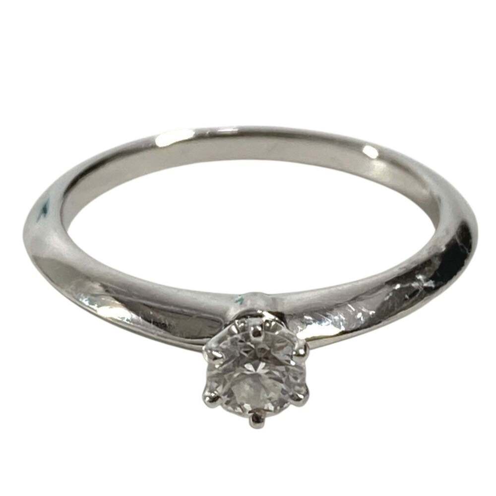 TIFFANY Authentic Silver Diamond 2C Ring
